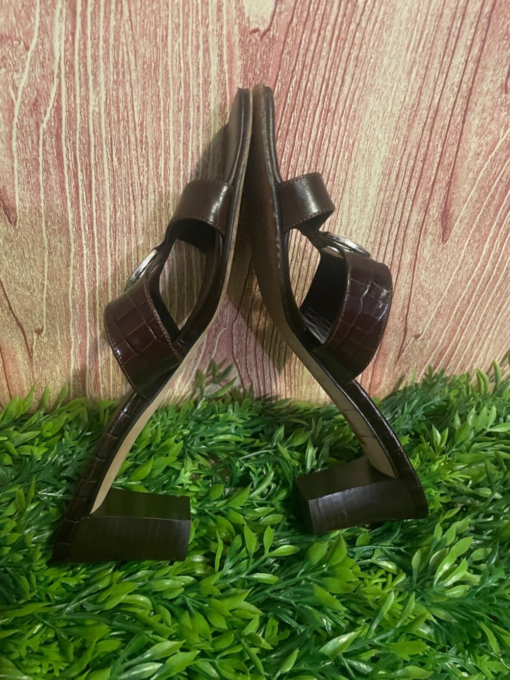 Brighton Women’s Tahlia Brown Leather Heel Sandals - Picture 3 of 8